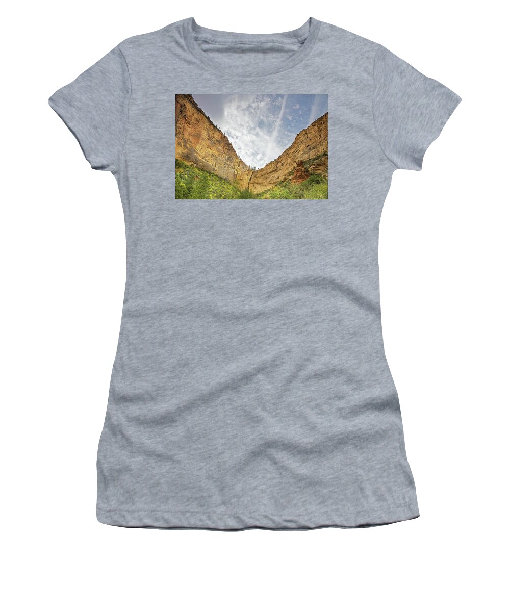 Sedona Hikes Women's T-Shirt featuring the photograph Afternoon in Boynton Canyon by Kunal Mehra