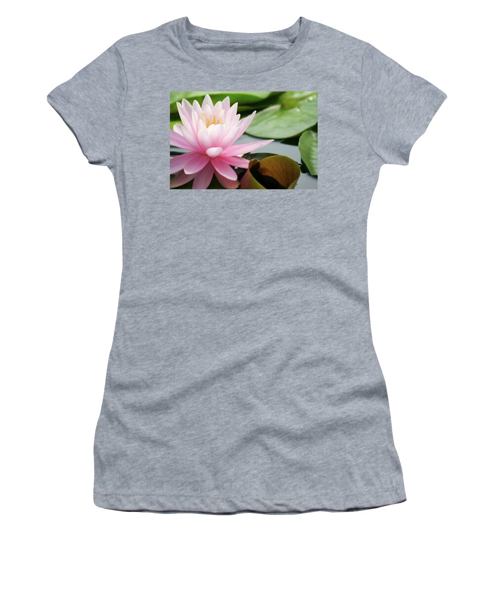 Floral Women's T-Shirt featuring the photograph Against the Pad by Mary Anne Delgado