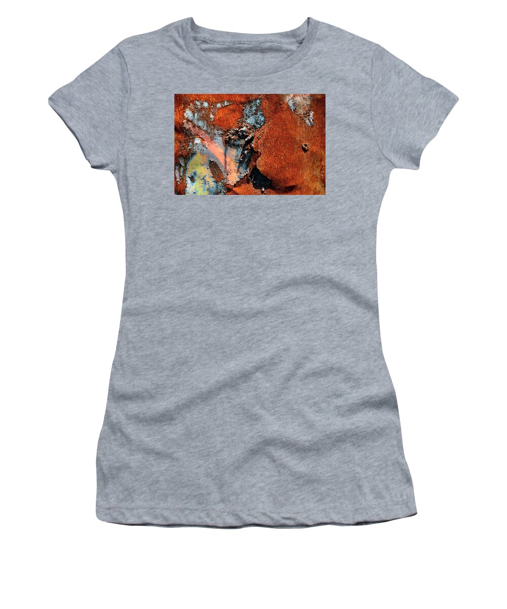 Colors Women's T-Shirt featuring the photograph Aged Railroad Sign Paint by Paul W Faust - Impressions of Light