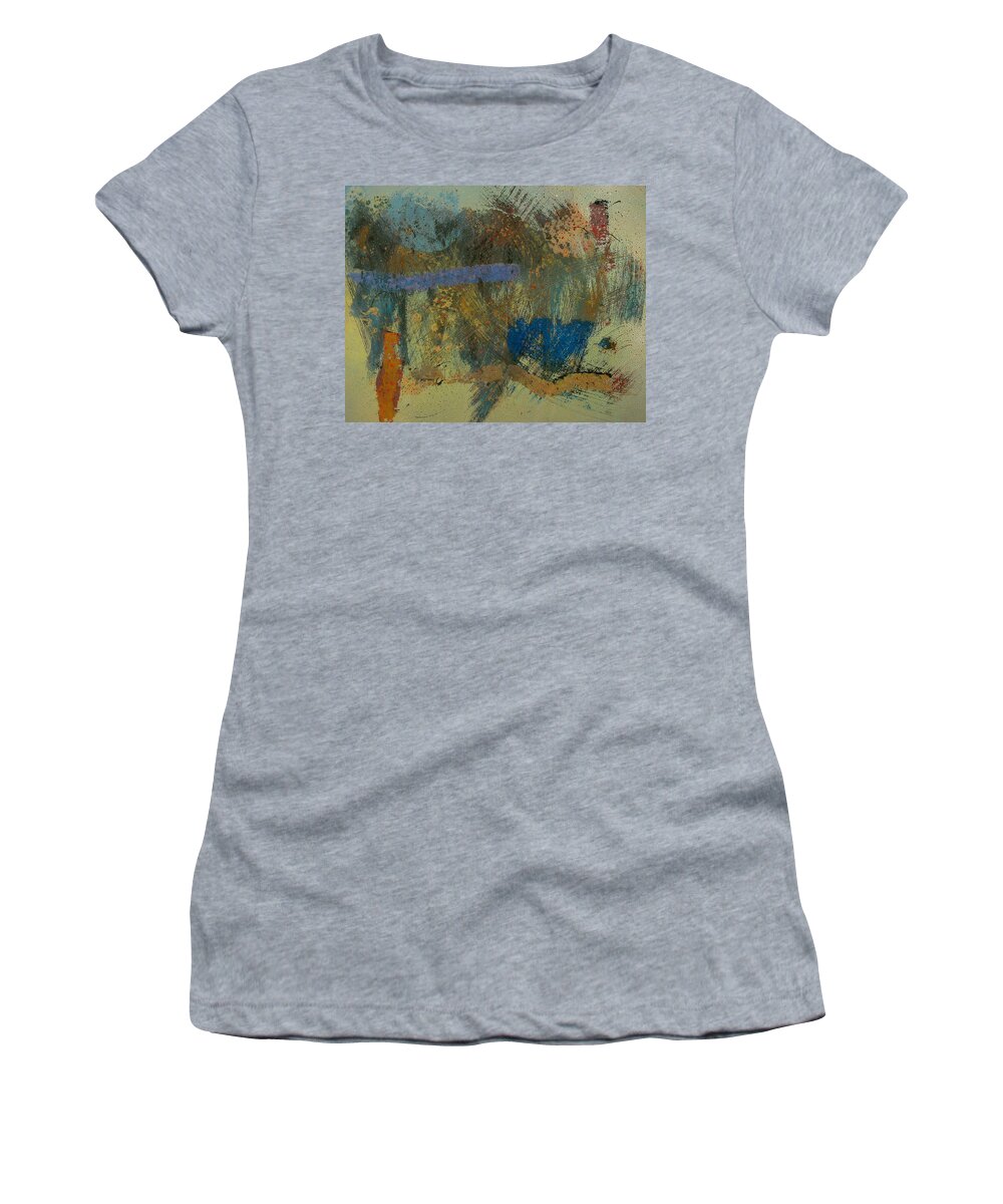 Abstract Women's T-Shirt featuring the painting Agita by Fred Chuang