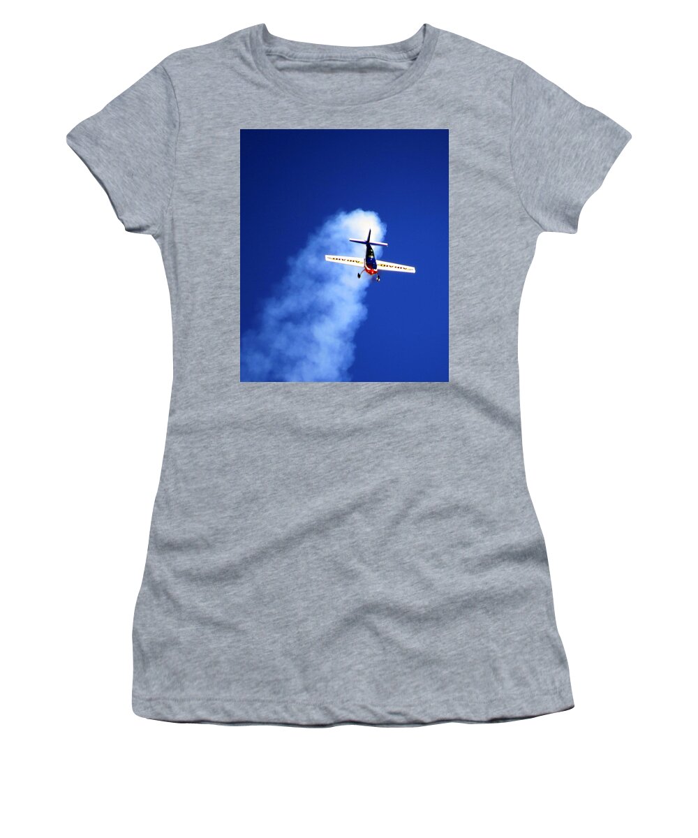 Airplane Women's T-Shirt featuring the photograph AirShow 9 Photograph by Kimberly Walker