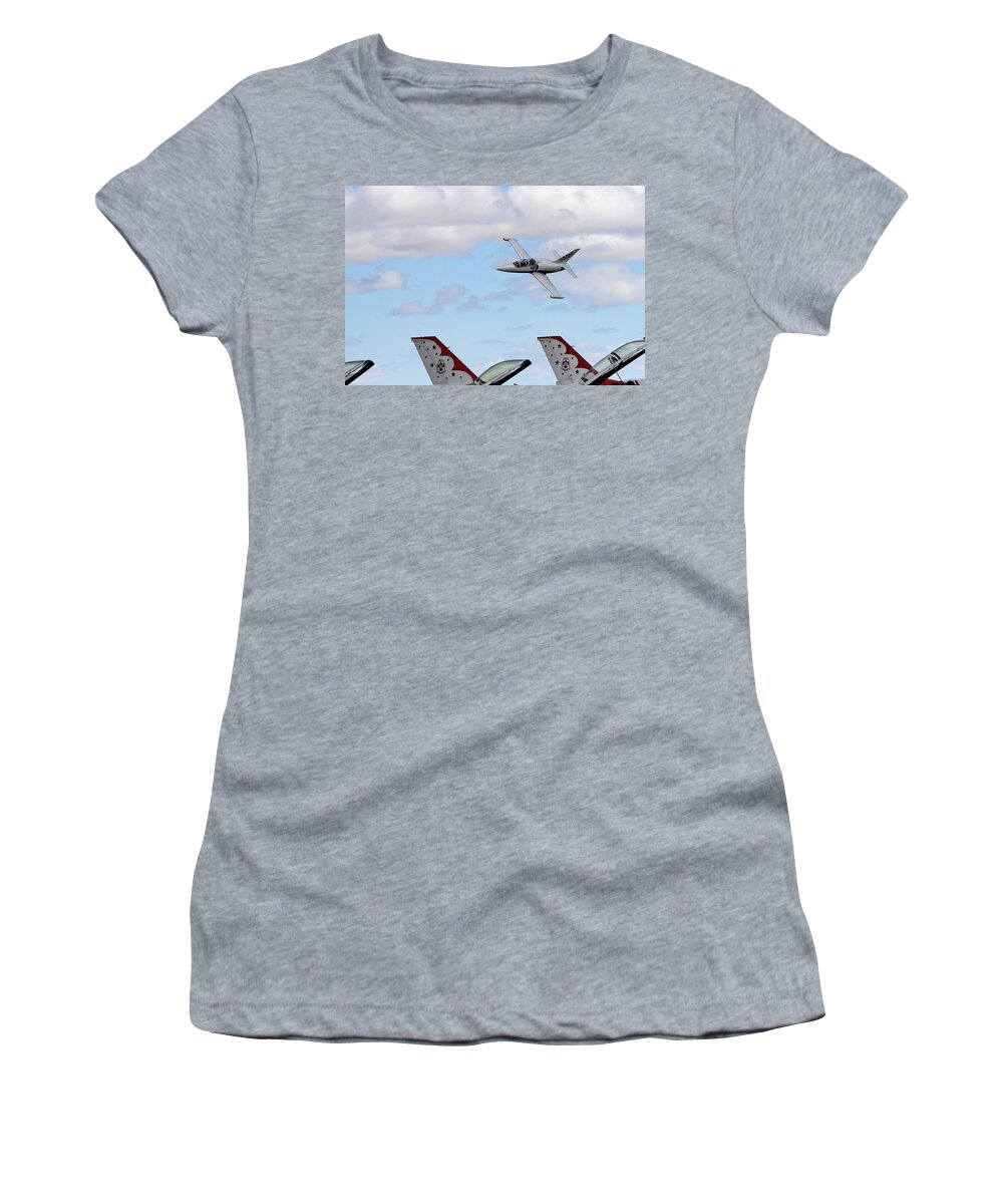 L-39 Women's T-Shirt featuring the photograph Albatros Over Thunderbirds by Shoal Hollingsworth