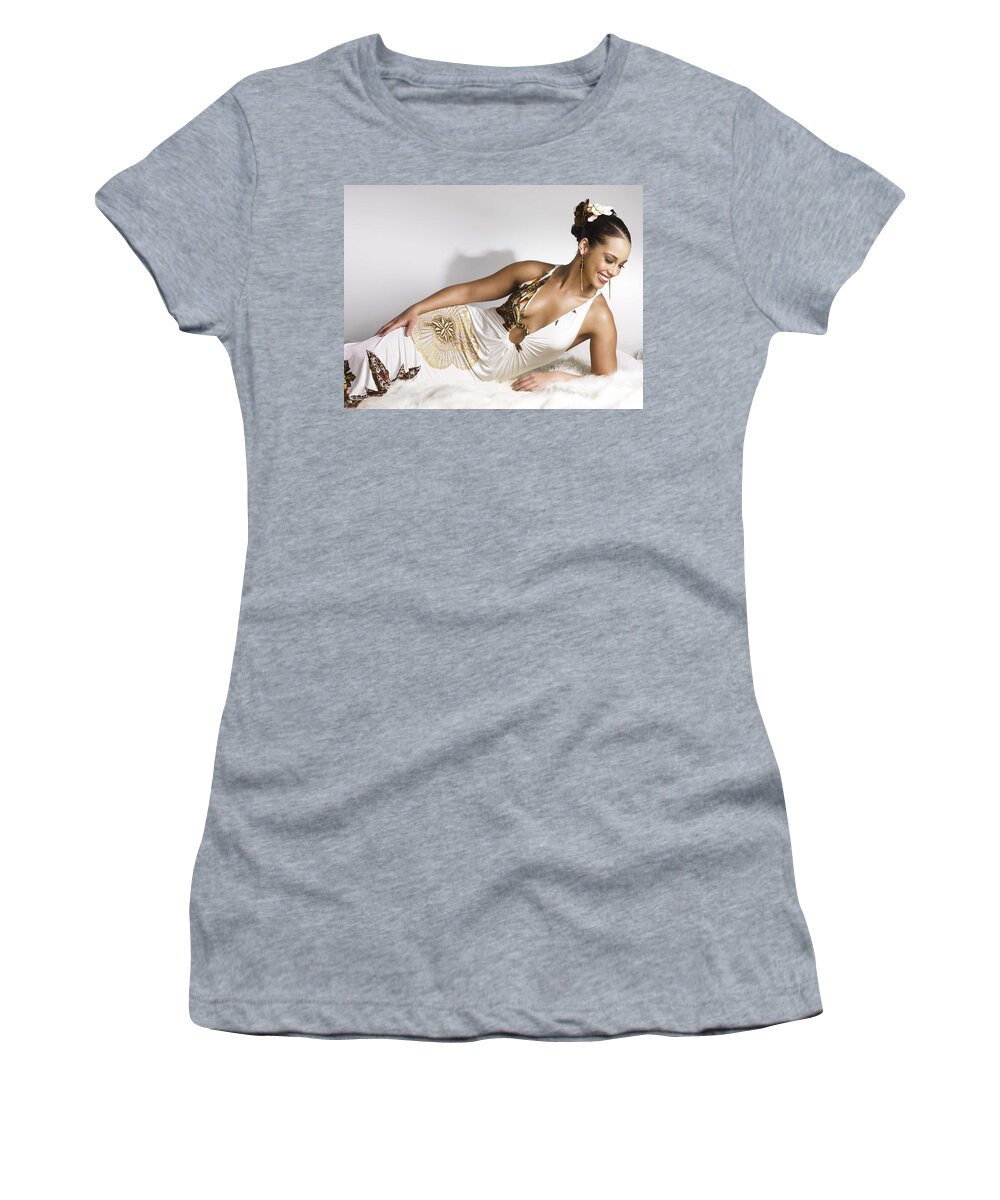 Alicia Keys Women's T-Shirt featuring the photograph Alicia Keys by Jackie Russo