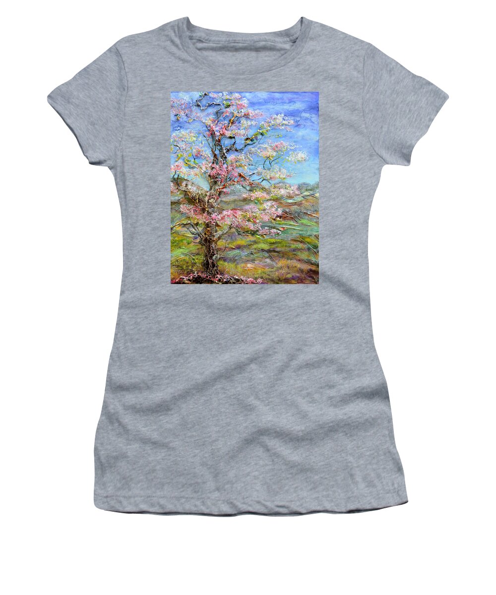 Tree Women's T-Shirt featuring the painting Alive by Regina Valluzzi