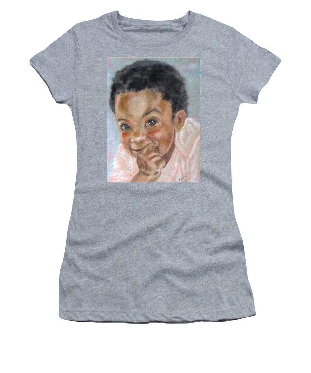 Baby Women's T-Shirt featuring the painting All Smiles by Barbara O'Toole