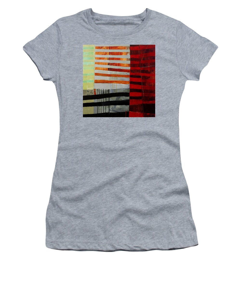 Abstract Art Women's T-Shirt featuring the painting All Stripes 1 by Jane Davies
