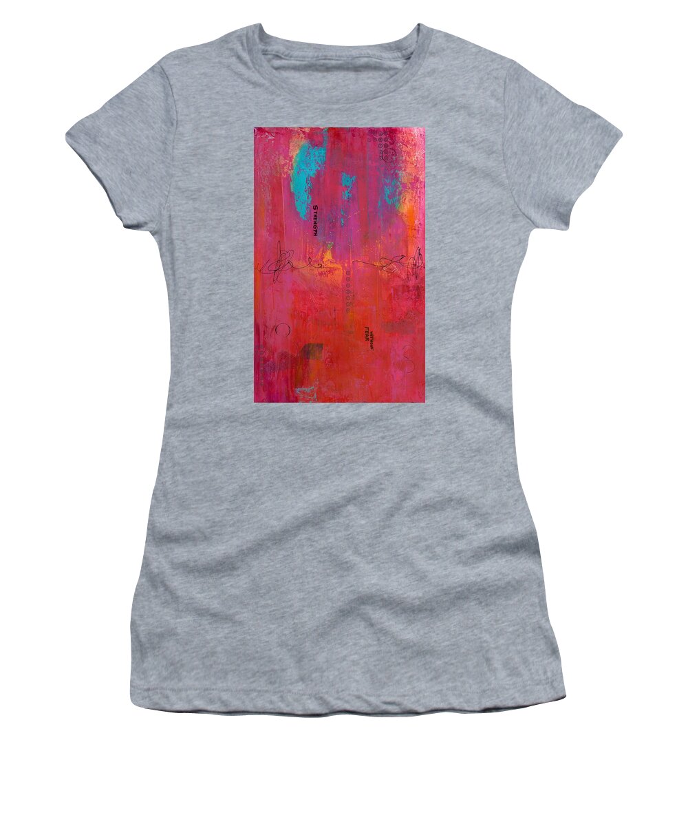 Acrylic Women's T-Shirt featuring the painting All The Pretty Things by Brenda O'Quin