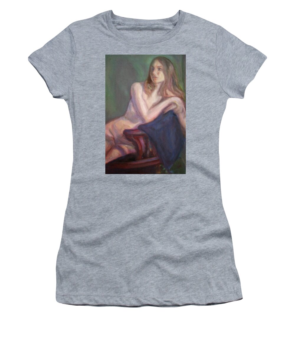 Quin Sweetman Women's T-Shirt featuring the painting Almost Spring by Quin Sweetman