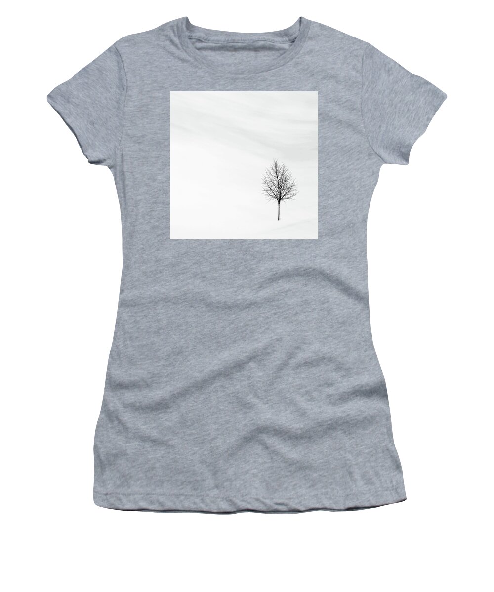 Winter Women's T-Shirt featuring the photograph Alone in the Storm by Andrea Kollo