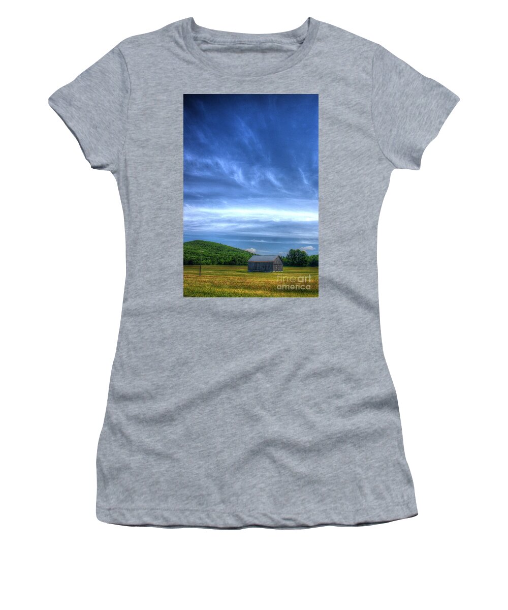 Barn Women's T-Shirt featuring the photograph Alone by Randy Pollard