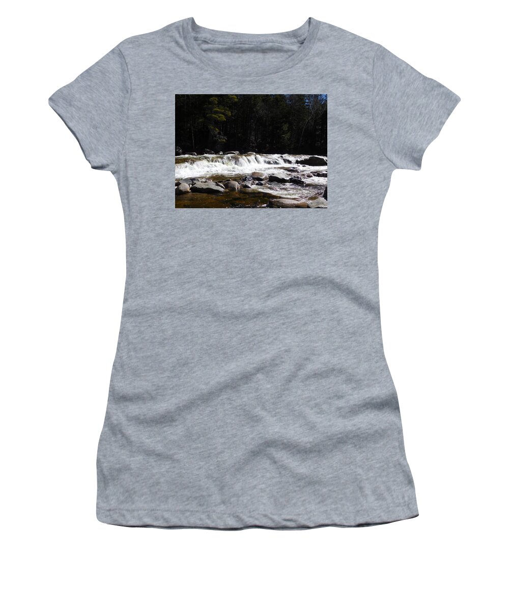 Swift River Women's T-Shirt featuring the photograph Along the Swift River by Catherine Gagne