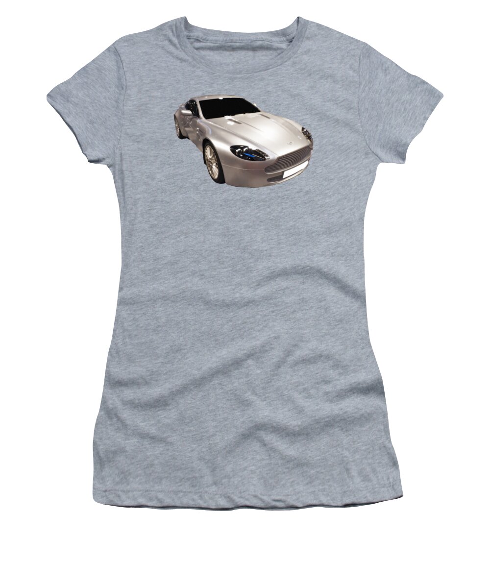 Aston Martin Women's T-Shirt featuring the digital art AM sports car Art by Francesca Mackenney