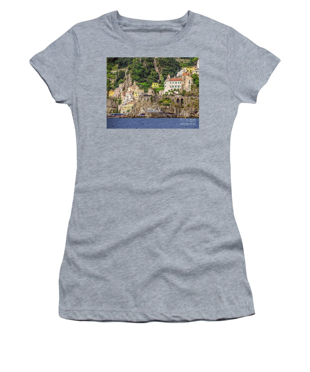 Amalfi Coast Women's T-Shirt featuring the photograph Amalfi Coast 2 by Maria Rabinky