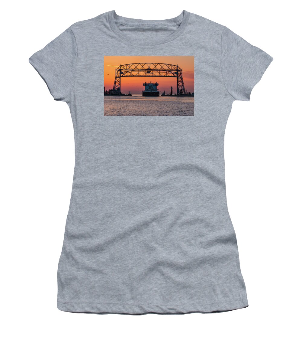 American Century Women's T-Shirt featuring the photograph American Century Sunrise by Joe Kopp