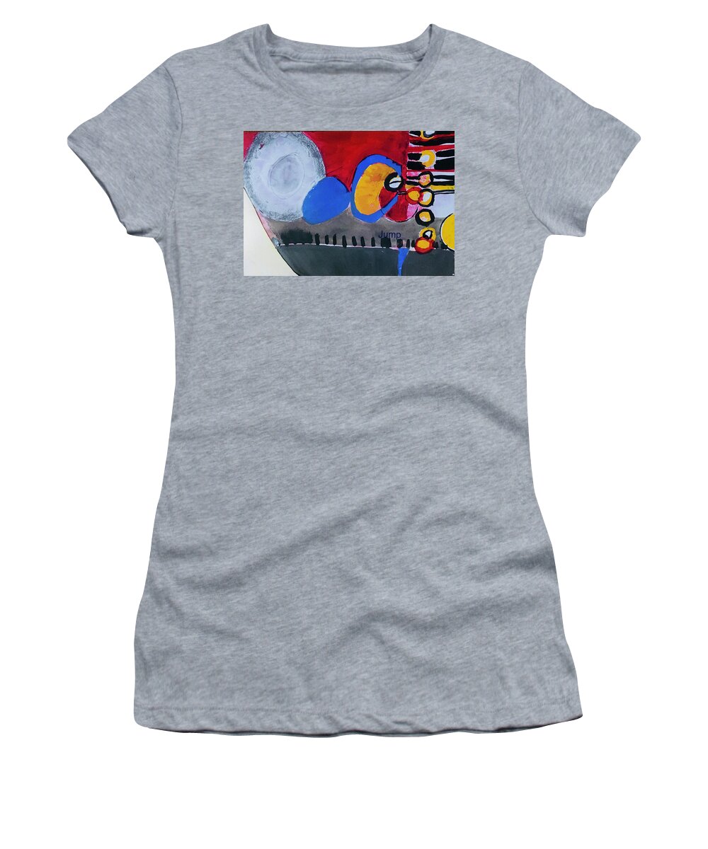 Abstract Expressionism Women's T-Shirt featuring the painting Amigos by Carole Johnson