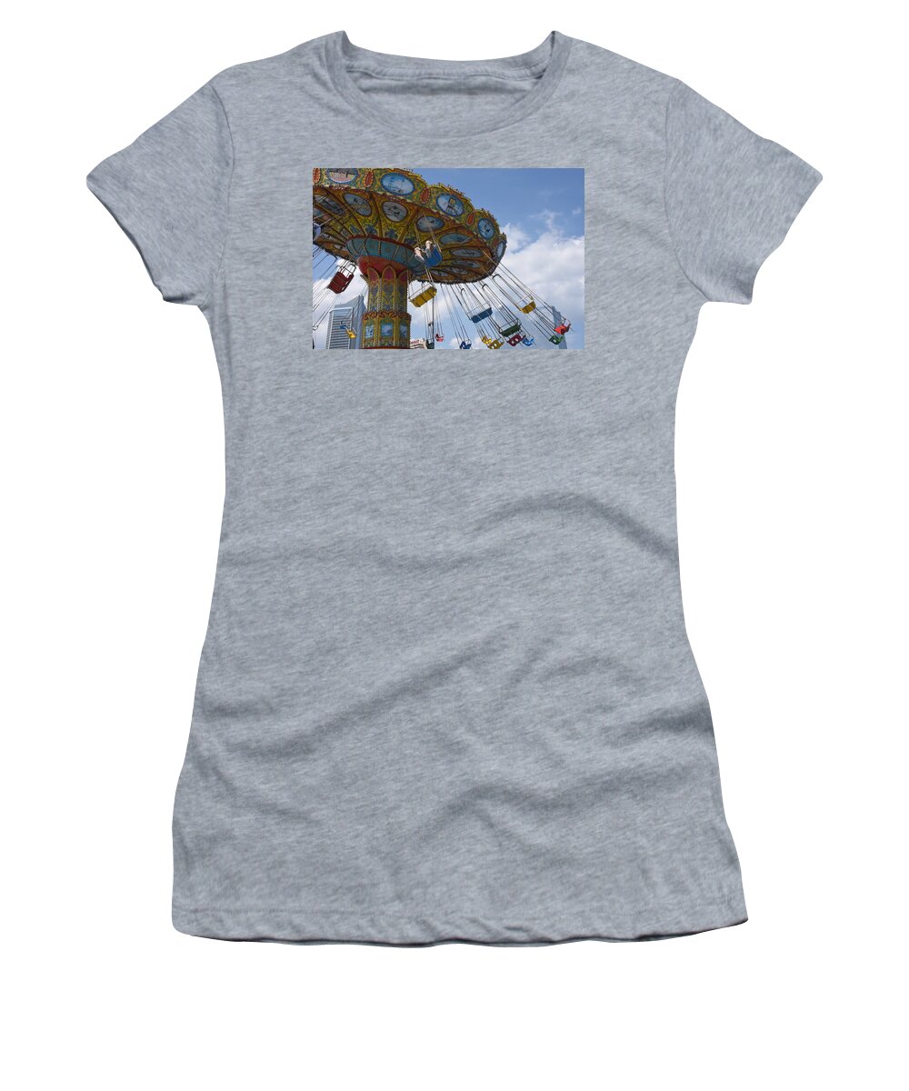 Boardwalk Women's T-Shirt featuring the photograph Amusement 87 by Joyce StJames