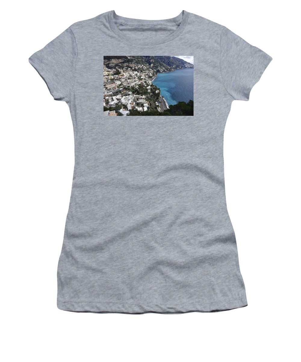 Amalfi Coast Women's T-Shirt featuring the photograph An Overall Scenic View Of The Amalfi Coast In Italy by Rick Rosenshein