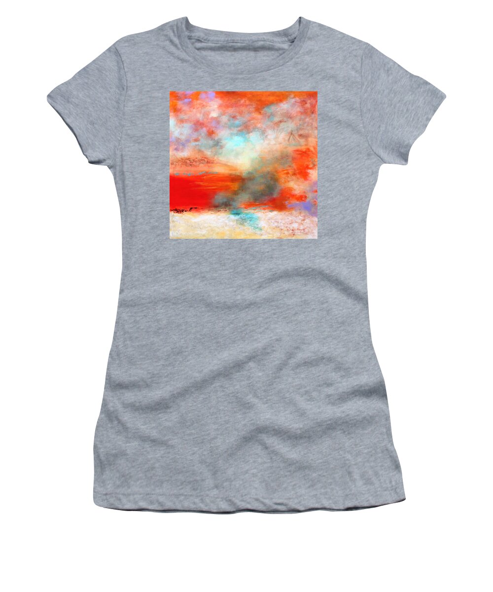 Abstract Women's T-Shirt featuring the painting Ancient Dreams 2 by M Diane Bonaparte