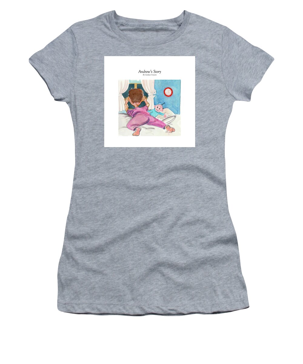 Visco Women's T-Shirt featuring the painting Andrew's Story by P Anthony Visco