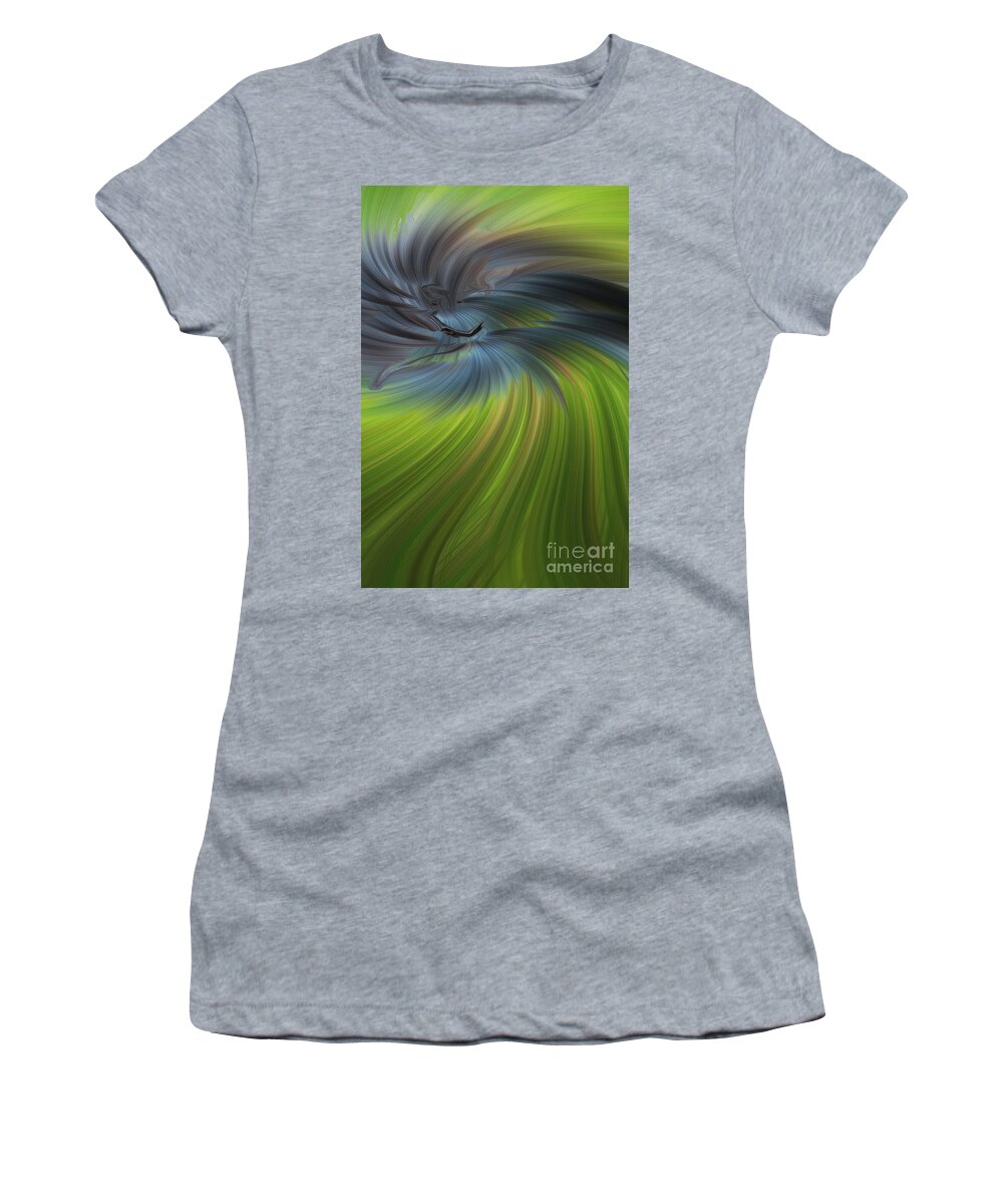 Abstract Women's T-Shirt featuring the photograph Angry Cat by Joann Long
