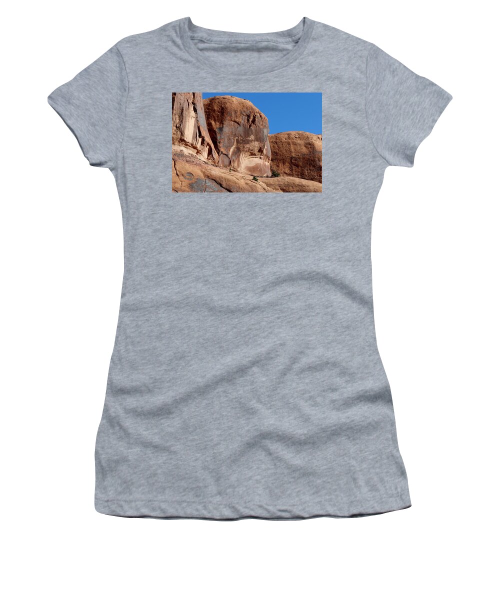 Red Rock Women's T-Shirt featuring the photograph Angry Rock - 2 by Christy Pooschke