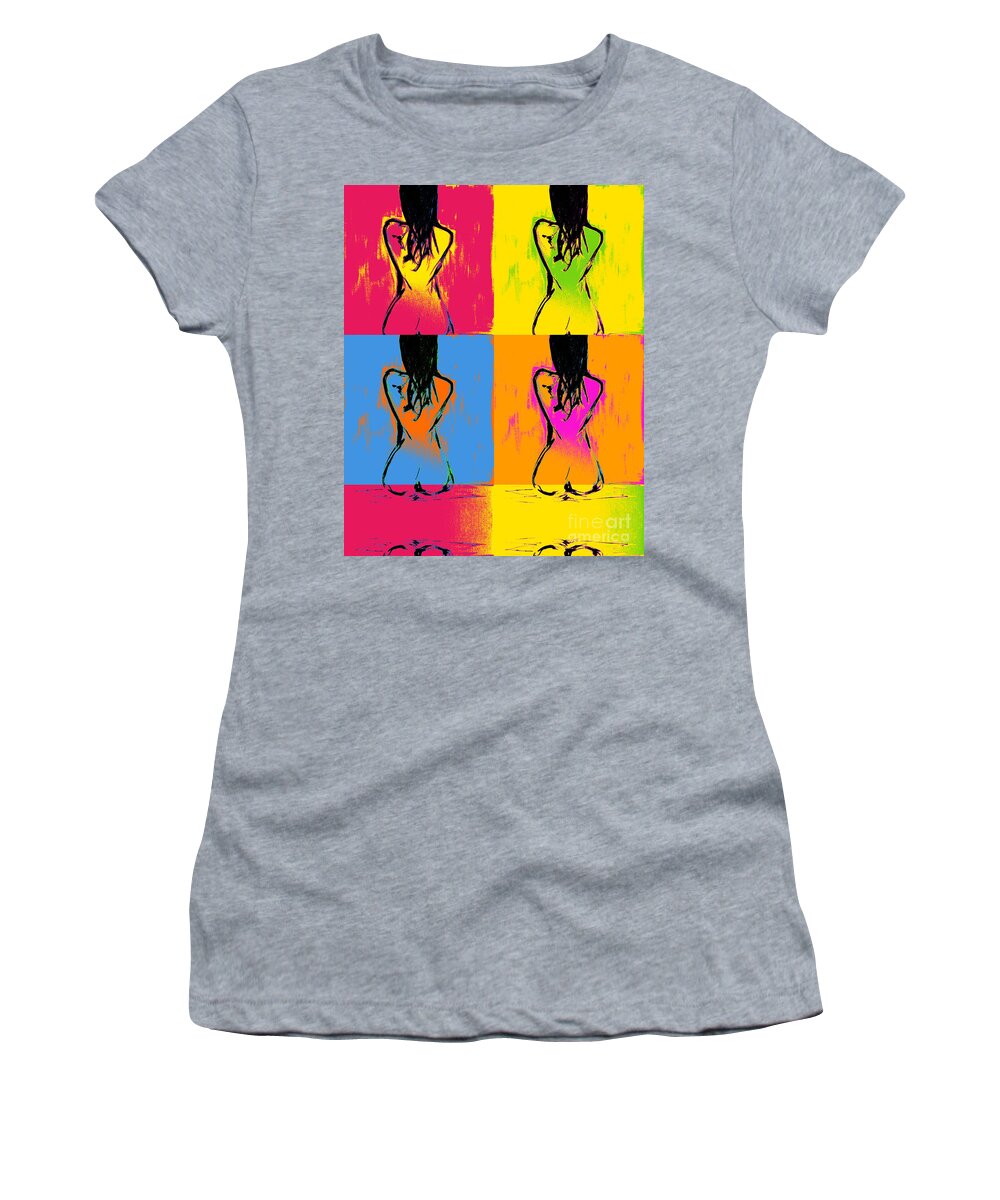 Female Women's T-Shirt featuring the painting Another nude by Julie Lueders 