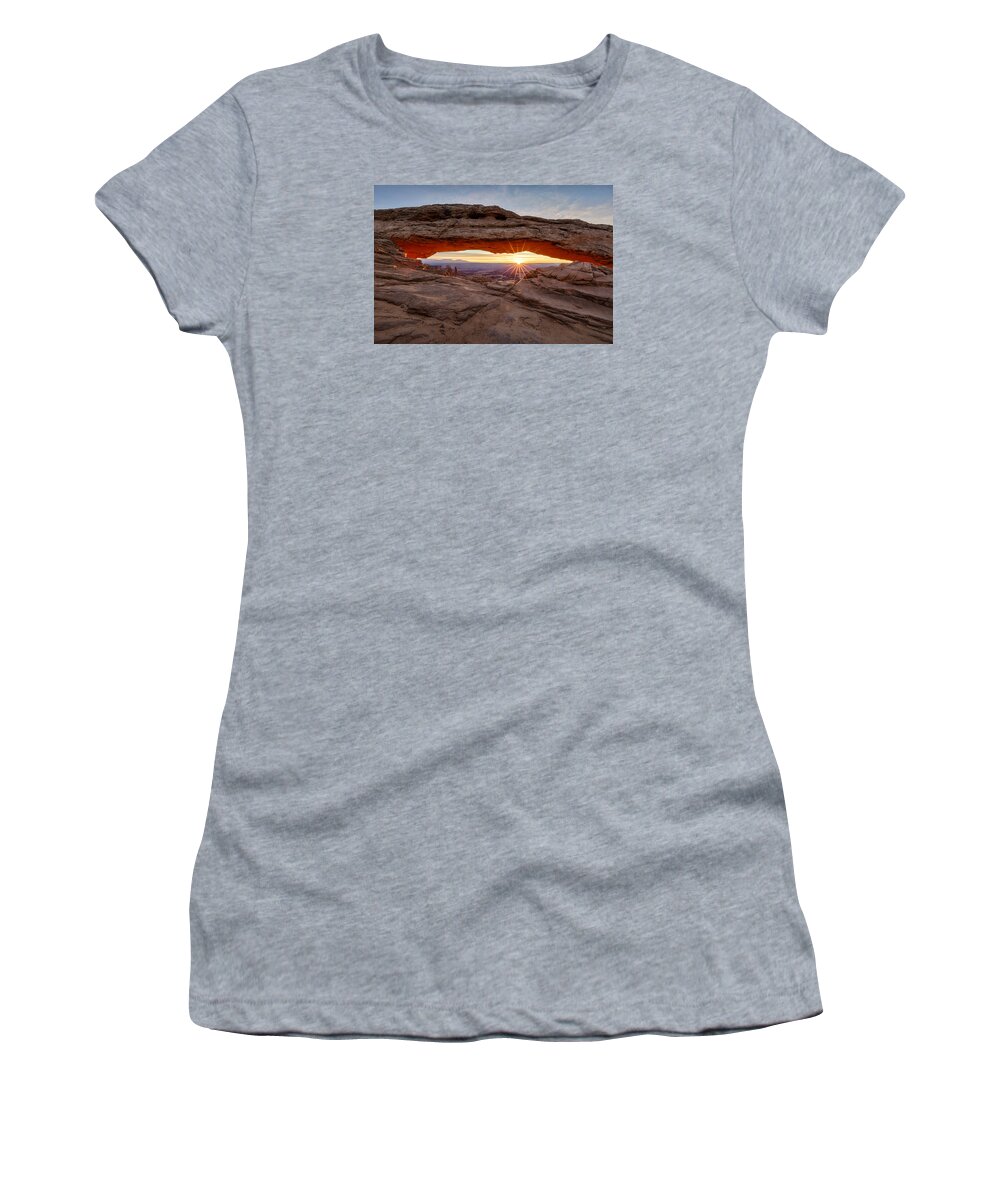 Canyonlands Women's T-Shirt featuring the photograph Another Sunrise at Mesa Arch by Denise Bush