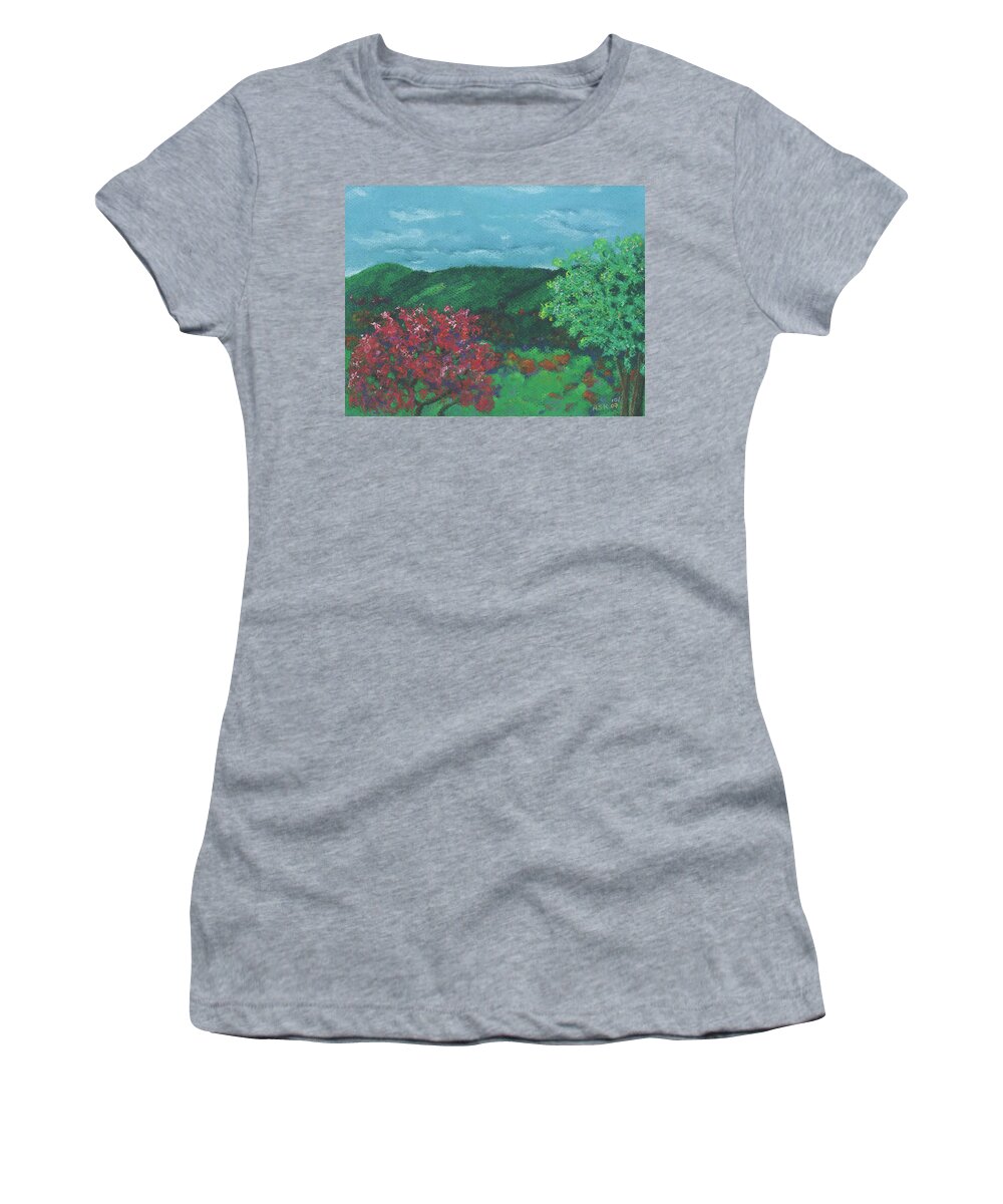Bimini Women's T-Shirt featuring the pastel Anticipation by Anne Katzeff