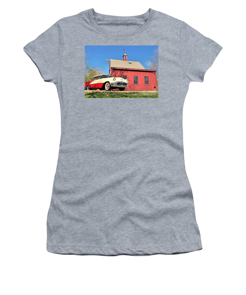1956 Oldsmobile Women's T-Shirt featuring the photograph Antique Oldsmobile by Janice Drew