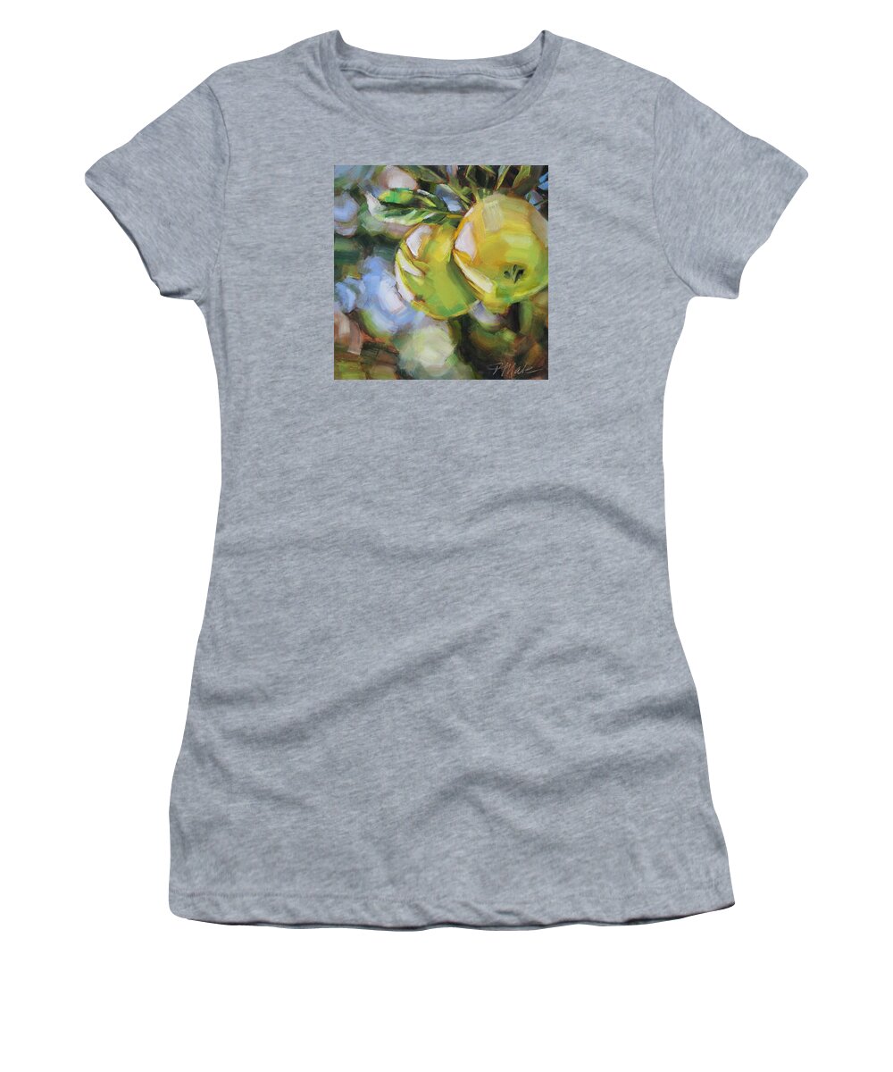 Nature Women's T-Shirt featuring the painting Apple Tree by Tracy Male