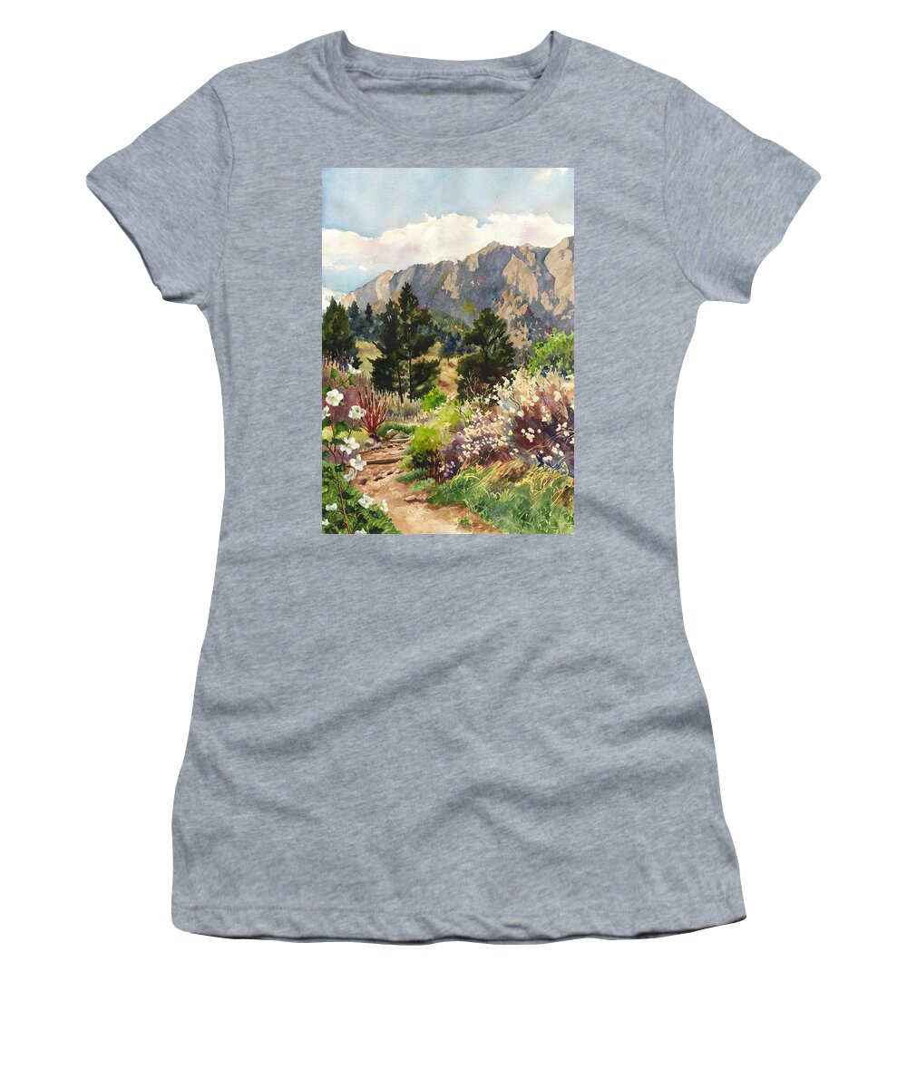 Colorado Painting Women's T-Shirt featuring the painting April Hike by Anne Gifford
