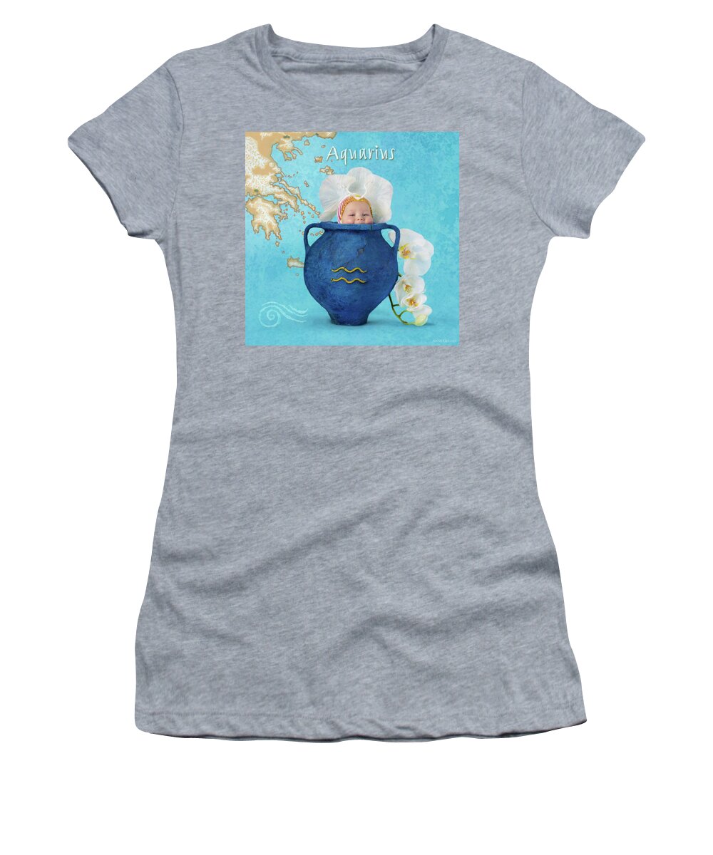 Zodiac Women's T-Shirt featuring the photograph Aquarius by Anne Geddes