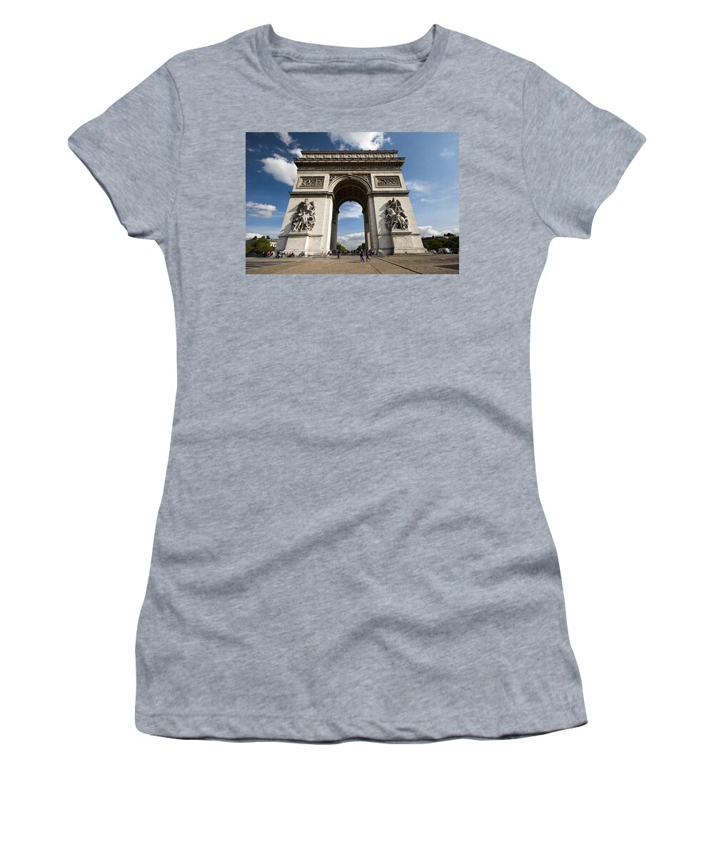Arc Women's T-Shirt featuring the photograph Arc the Triomphe Paris by Pierre Leclerc Photography