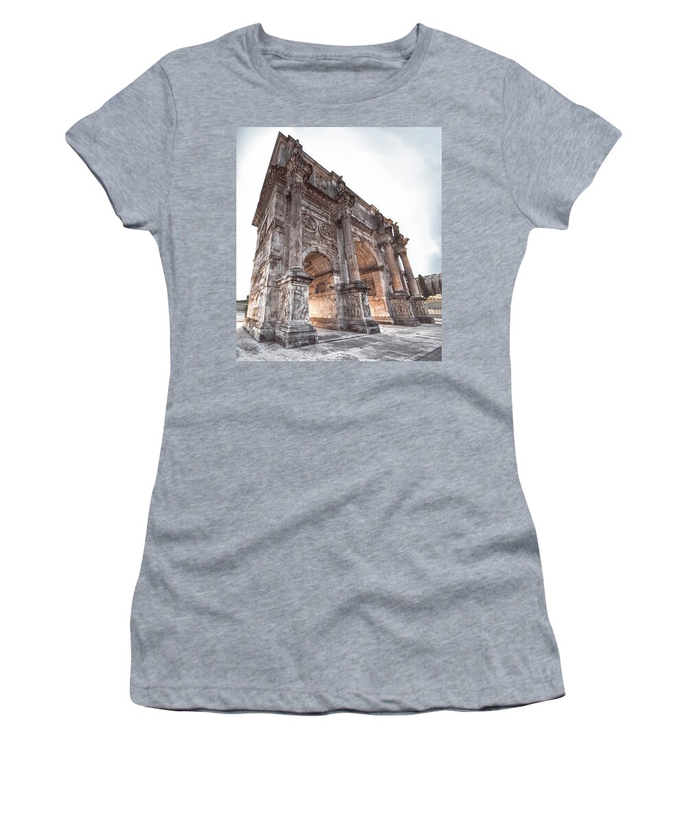 Arch Of Constantine Women's T-Shirt featuring the photograph Arch of Constantine by S Paul Sahm
