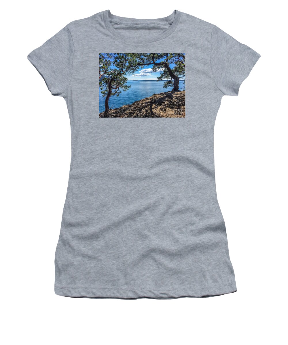 Orcas Island Women's T-Shirt featuring the photograph Arch of Trees by William Wyckoff