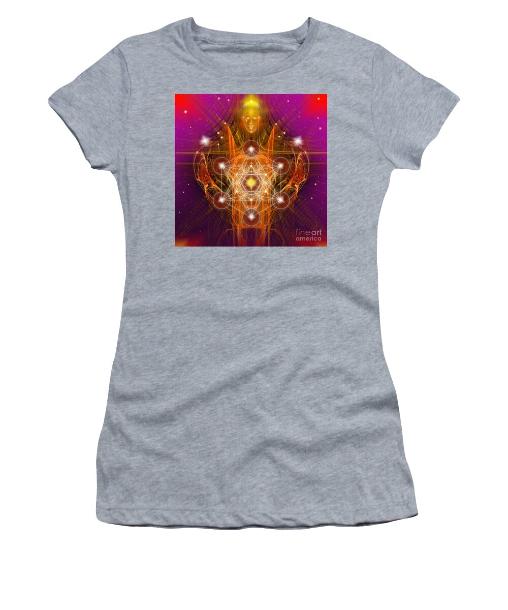 Archangel Metatron Women's T-Shirt featuring the digital art Archangel Metatron by Alexa Szlavics