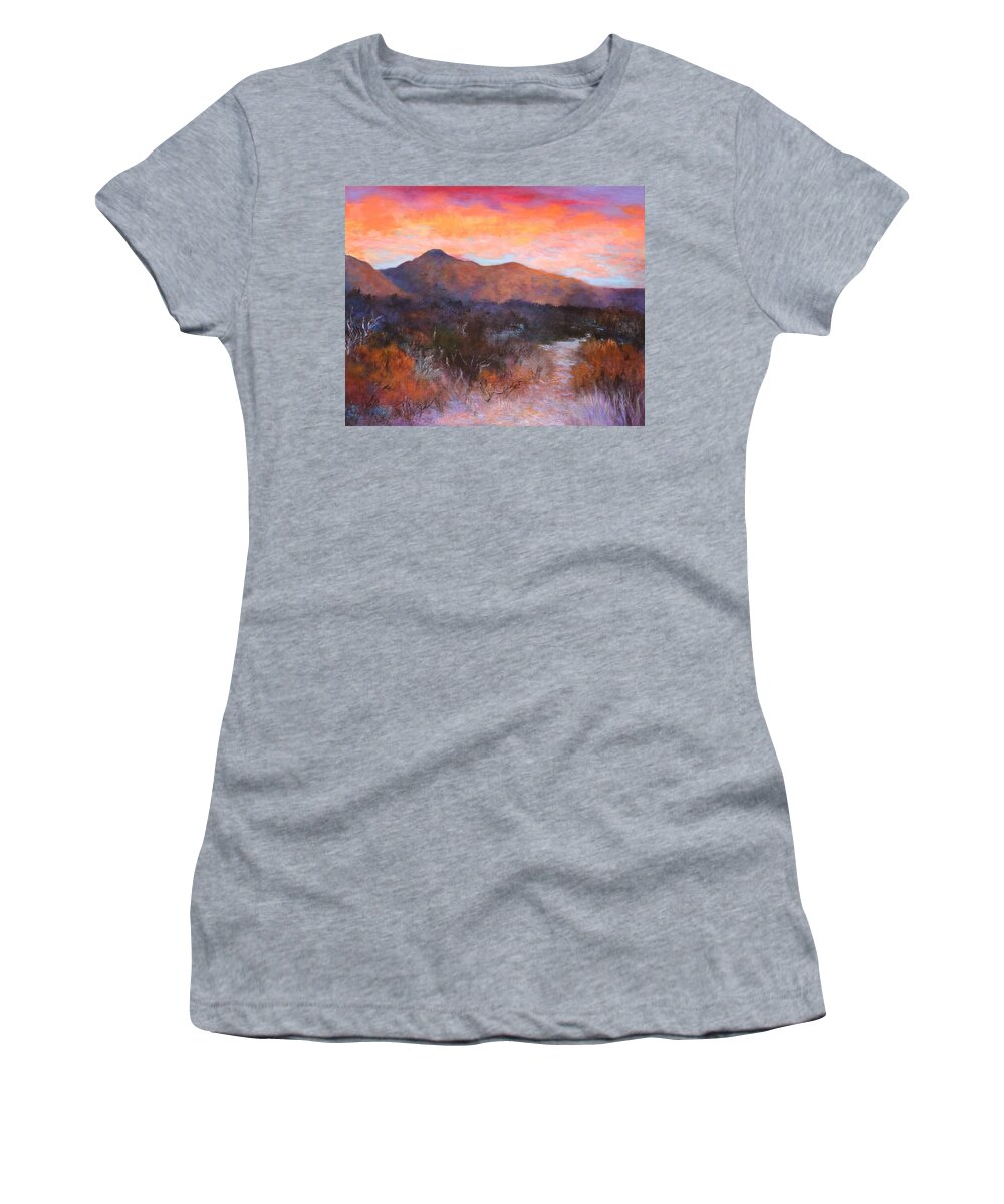 Arizona Women's T-Shirt featuring the painting Arizona Sunset 3 by M Diane Bonaparte