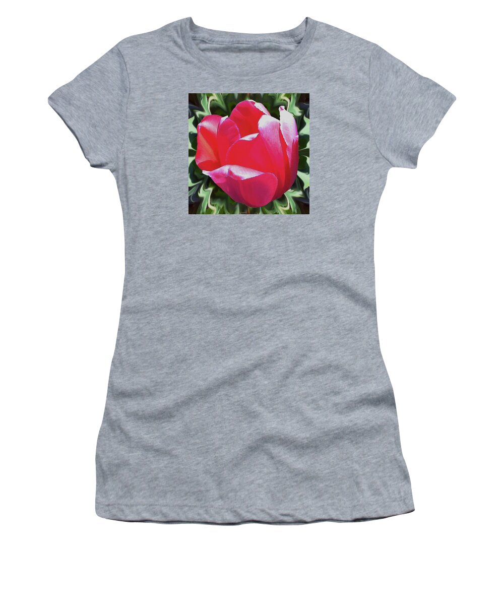 Tulip Women's T-Shirt featuring the photograph Arlington Tulip by Alison Stein