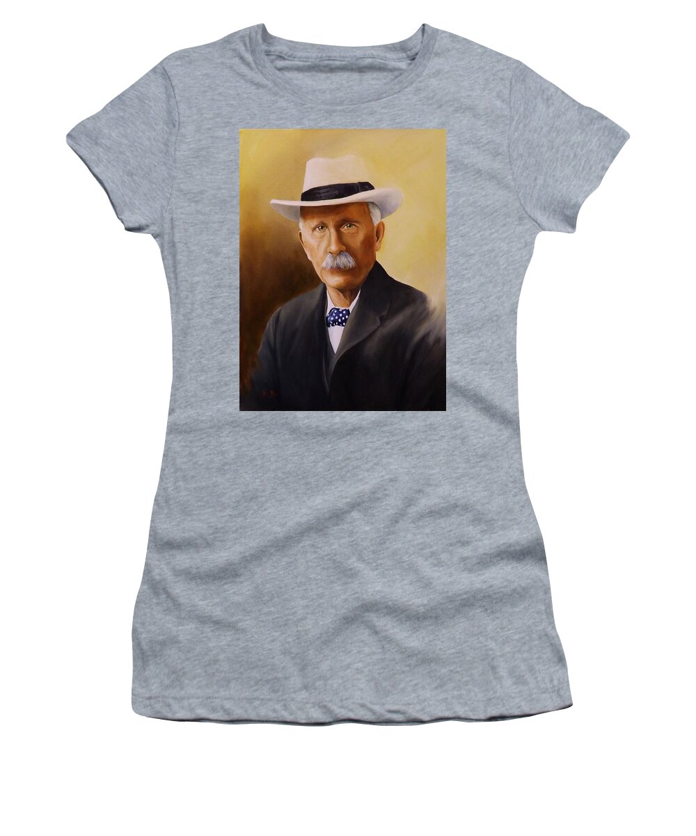 Arnold Hills Women's T-Shirt featuring the painting Arnold Hills by Barry BLAKE