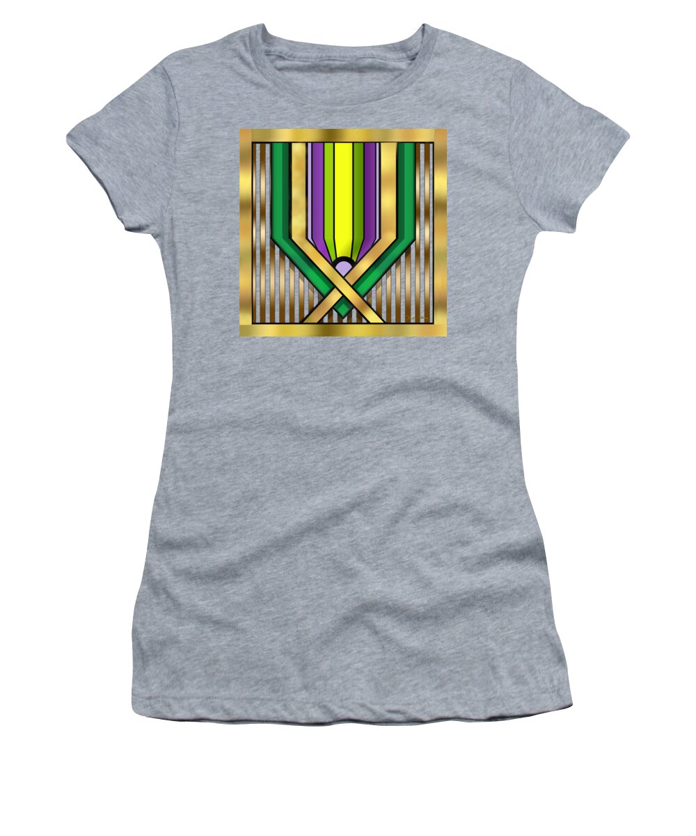 Staley Women's T-Shirt featuring the digital art Art Deco 14 A Transparent by Chuck Staley