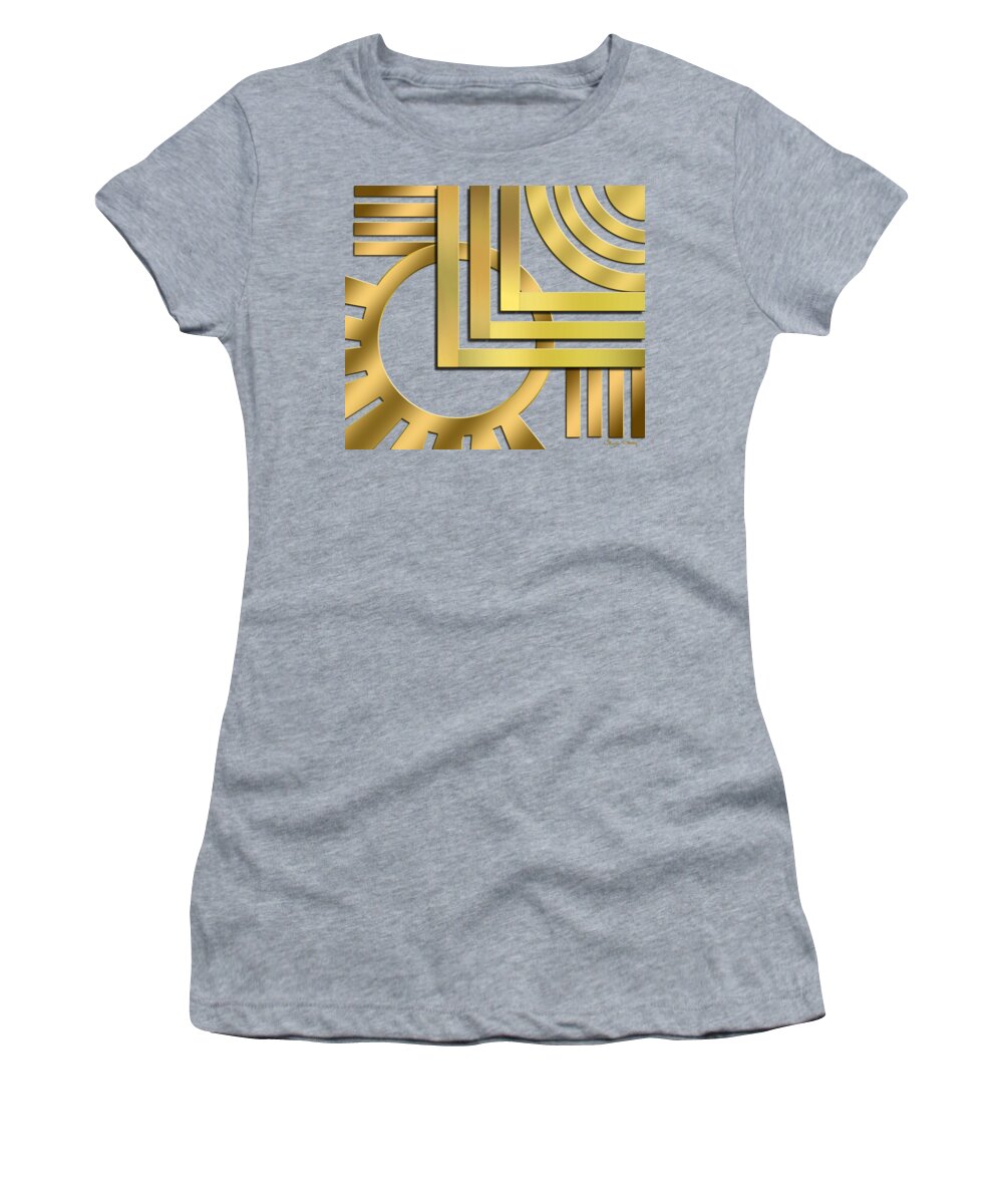 Art Deco 19 Transparent Women's T-Shirt featuring the digital art Art Deco 19 Transparent by Chuck Staley