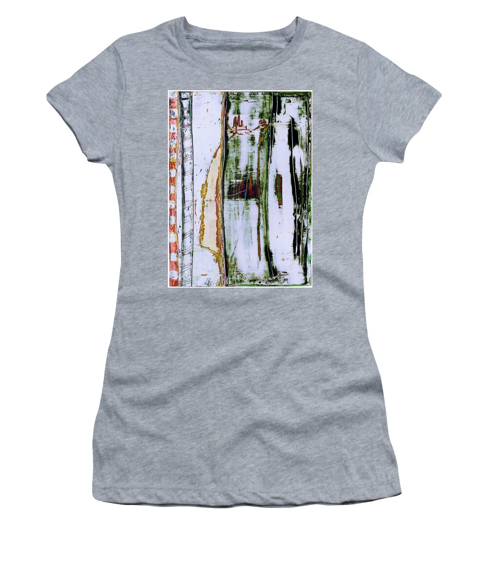 Abstract Prints Women's T-Shirt featuring the painting Art Print Forest by Harry Gruenert