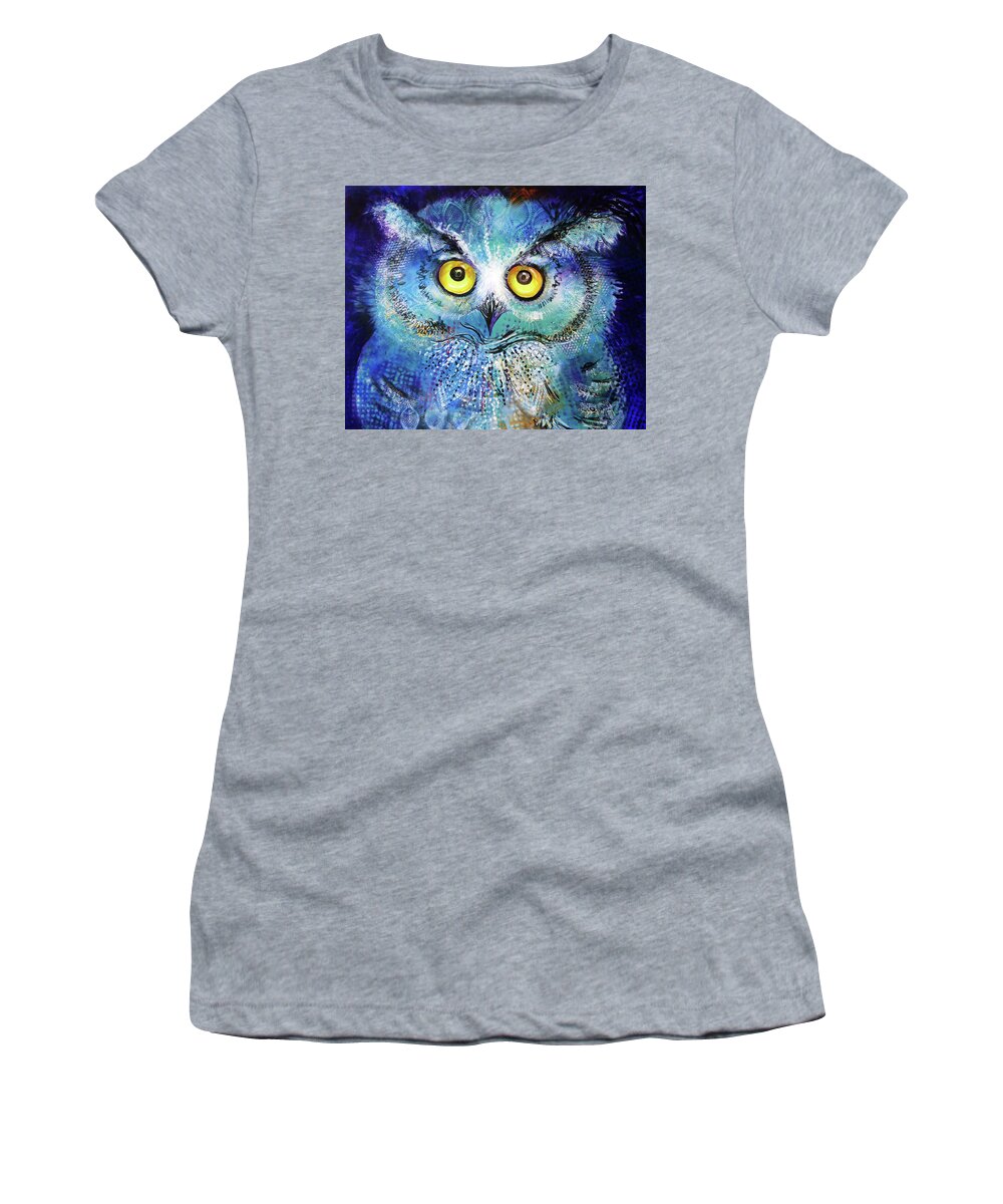 Artprize Women's T-Shirt featuring the painting ArtPrize #2 Baby Blue by Laurel Bahe