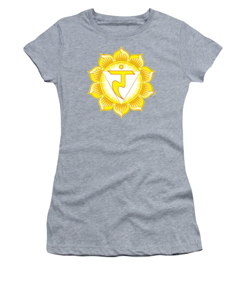 Solar Women's T-Shirt featuring the digital art Solar Plexus Chakra by David Weingaertner