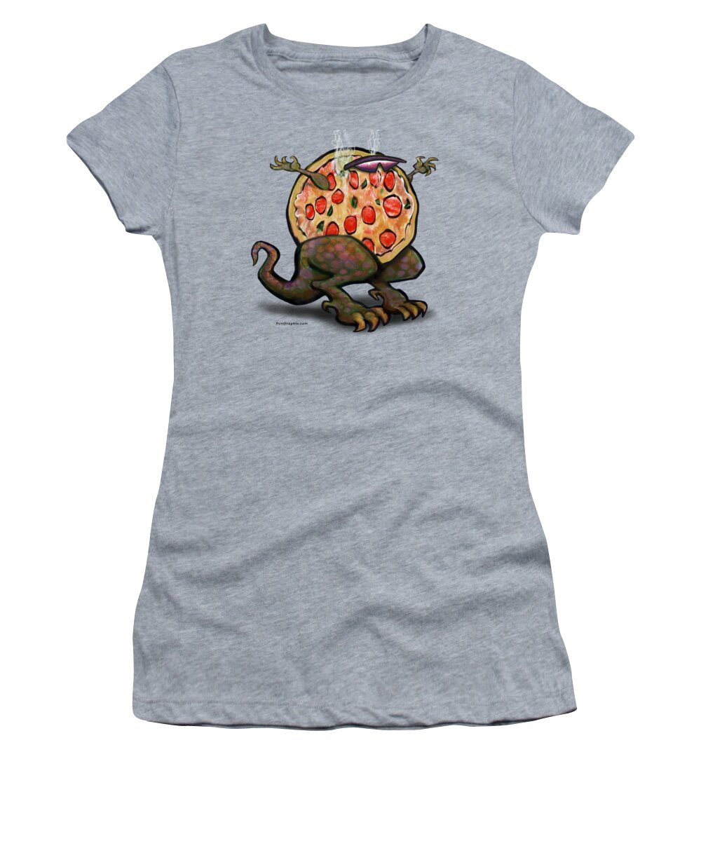 Pizza Women's T-Shirt featuring the digital art Pizza Zilla by Kevin Middleton