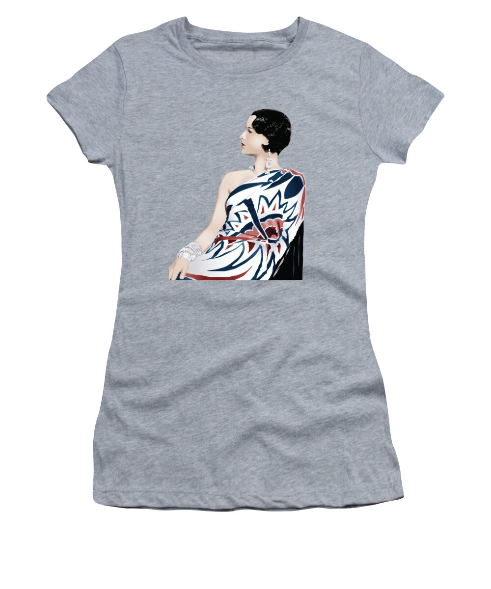 Louise Brooks Women's T-Shirt featuring the digital art Louise Brooks in Hollywood by Louise Brooks