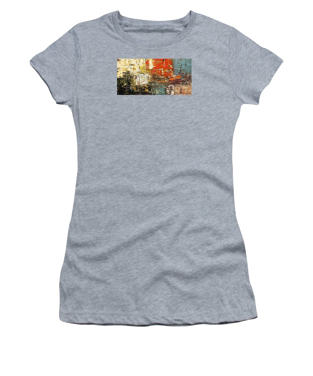 Abstract Art Women's T-Shirt featuring the painting Artylicious by Carmen Guedez