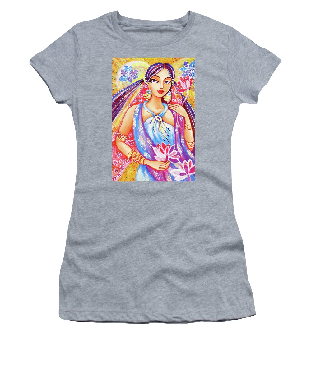 Beautiful Woman Women's T-Shirt featuring the painting Arundhati by Eva Campbell