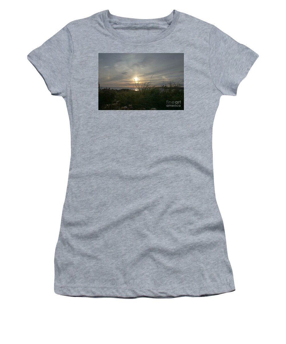 Setting Sun Women's T-Shirt featuring the photograph As grass under the sun by Elena Perelman