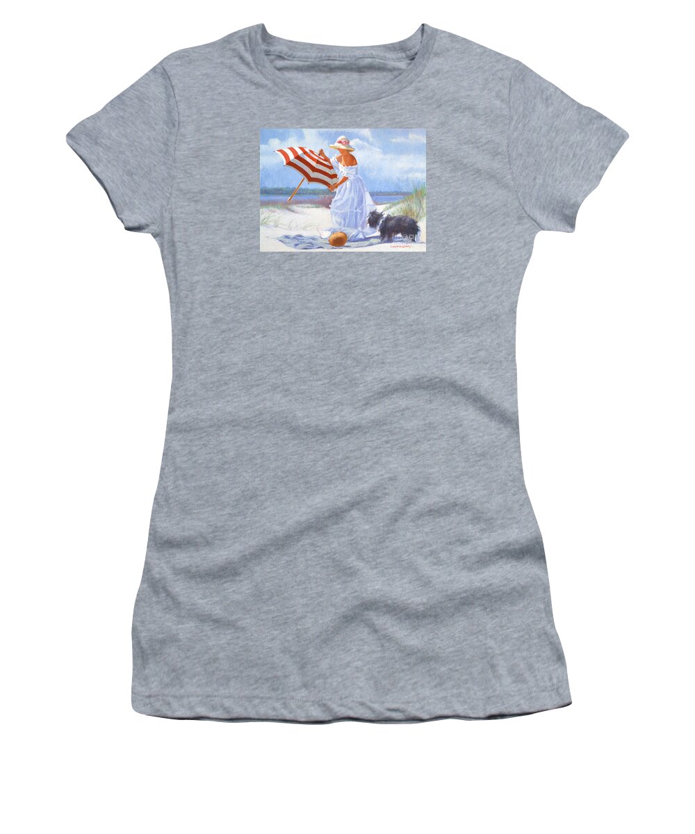 South Beach Hhi Women's T-Shirt featuring the painting At the Beach by Candace Lovely